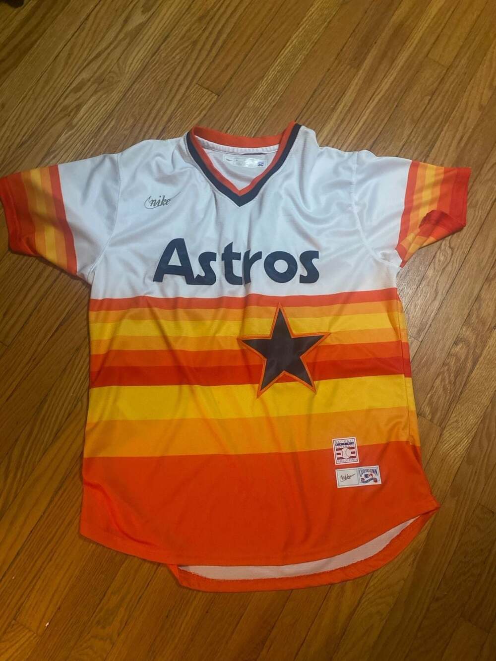 Nike Houston Astros Nolan Ryan 34 Cooperstown Collection Rainbow Jersey